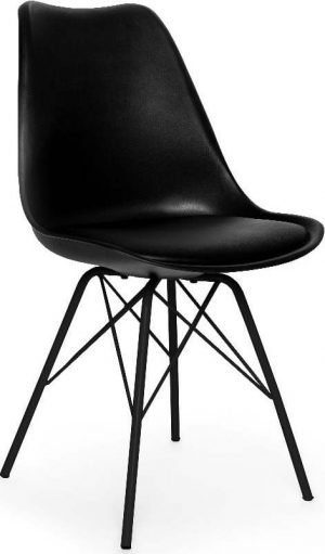 Sada 2 černých židlí s černým podnožím z kovu loomi.design eco  - židle na SEDI.cz
