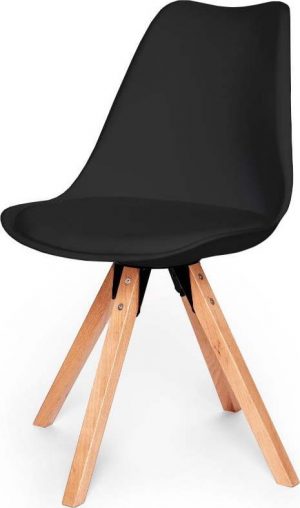 Sada 2 černých židlí s podnožím z bukového dřeva loomi.design eco  - židle na SEDI.cz