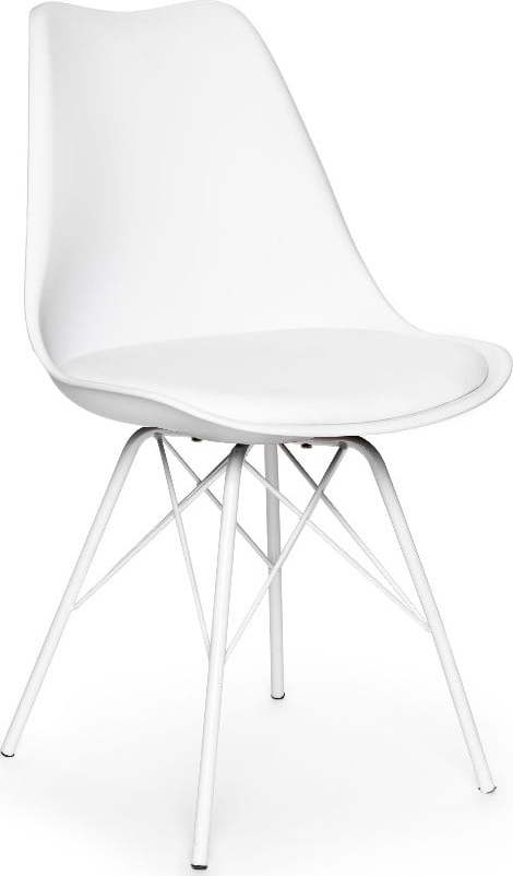 Sada 2 bílých židlí s bílým podnožím z kovu loomi.design eco  - židle na SEDI.cz
