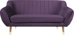 Dvoumístná fialová sametová pohovka mazzini sofas benito