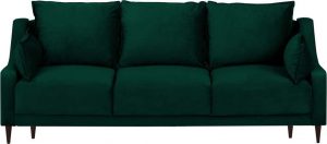 Rozkládací tmavě zelená sametová rozkládací pohovka s úložným prostorem mazzini sofas freesia