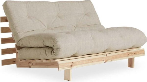 Dvoumístná rozkládací variabilní pohovka karup design roots raw/linen beige  - pohovky na SEDI.cz