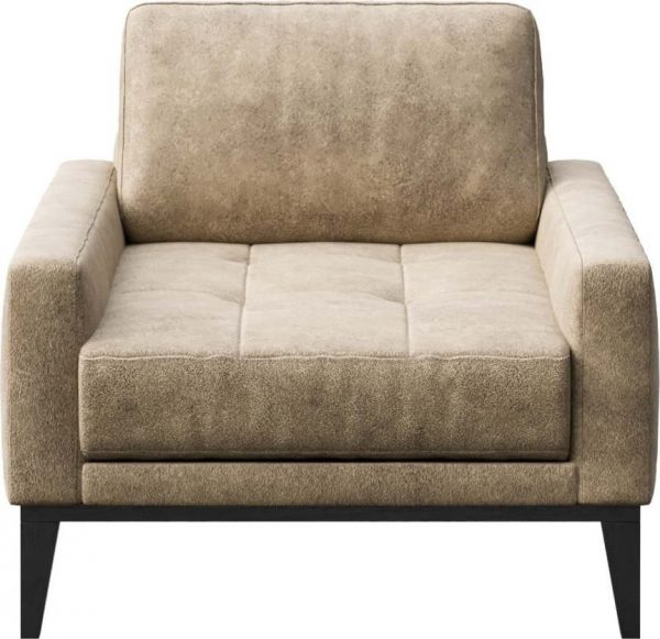 Béžové křeslo z imitace kůže mesonica musso tufted  - křesla na SEDI.cz