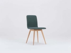 Jídelní zelená jídelní židle s podnožím z dubového dřeva gazzda ena  - židle na SEDI.cz