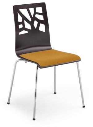 Nowy styl verbena seat plus židle bukové dřevo tmavé oranžová  - židle na SEDI.cz
