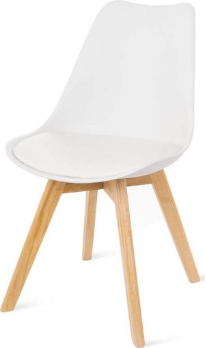 Sada 2 bílých židlí s bukovými nohami loomi.design retro  - židle na SEDI.cz