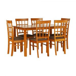 Set stůl a židle jídelní komplet grid new 1 + 6
