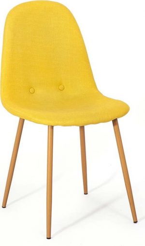 Jídelní sada 2 žlutých jídelních židlí loomi.design lissy  - židle na SEDI.cz