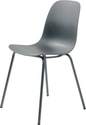 Sada 2 šedých židlí unique furniture whitby  - židle na SEDI.cz