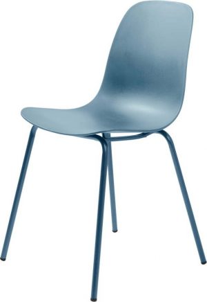 Sada 2 šedomodrých židlí unique furniture whitby  - židle na SEDI.cz