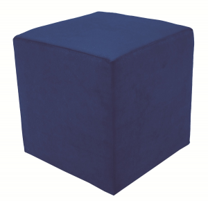 Jednoduchý taburet ve tvaru krychle má lehkou konstrukci pro snadné přenášení. taburet poskytne pohodlné sezení a zaujme látkovým sametovým efektem v tmavě modré barvě. taburet o výšce 40 cm lze použít v obývacím i dětském pokoji anebo v ložnici.  - Taburety na SEDI.cz