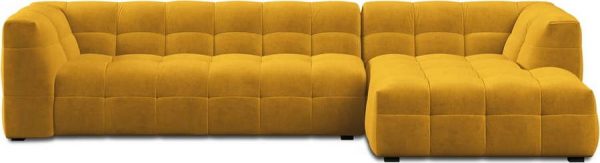 žlutá sametová rohová pohovka windsor & co sofas vesta