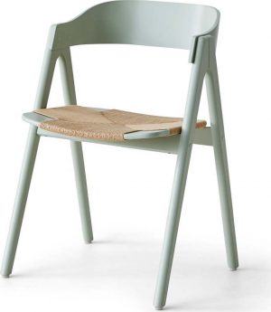 Jídelní světle zelená jídelní židle z bukového dřeva s ratanovým sedákem findahl by hammel mette  - židle na SEDI.cz