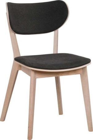Jídelní světle hnědá dubová jídelní židle s tmavě šedým sedákem rowico cato  - židle na SEDI.cz