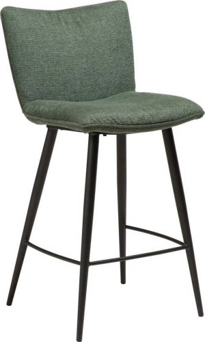 Zelená barová židle s ocelovými nohami dan-form join