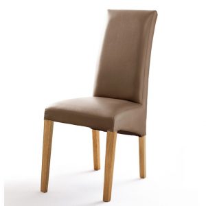 Jídelní jídelní židle foxi iii dub olejovaný/textilní kůže cappuccino  - židle na SEDI.cz