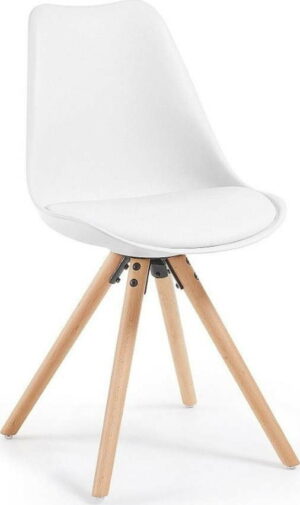 Bílá židle s bukovými nohami bonami essentials lumos  - židle na SEDI.cz