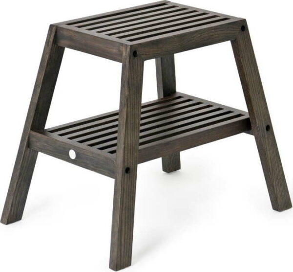 černá stolička z dubového dřeva wireworks slatted stool  - stoličky na SEDI.cz