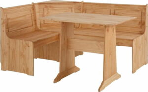 Jídelní set rohové lavice a jídelního stolu z masivního borovicového dřeva støraa samantha  - lavice na SEDI.cz