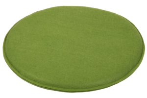 Jídelní pohodlný podsedák v zelené barvě pro vaše židle u jídelního stolu nebo na zahradní lavici. kulatý polstr z imitace plsti zvyšuje nejen komfort během sezení