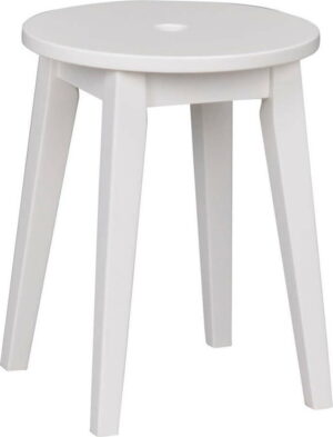 Bílá stolička s nohami z březového dřeva rowico metro