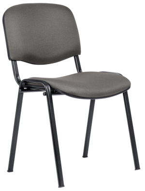 Praktická konferenční židle s pohodlným opěradlem je využitelná kdekoliv. kovovou konstrukci doplňuje na sedací a opěrné části příjemné látkové čalounění v barvě šedá.  - židle na SEDI.cz