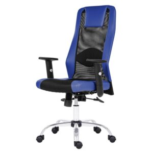 Kancelářská židle harding černá/modrá  - židle na SEDI.cz