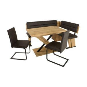 Set stůl a židle rohová jídelní sestava sami i dub apalačský/espresso  - Jídelní sety a soupravy na SEDI.cz