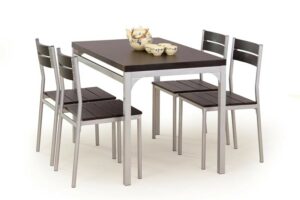 Set stůl a židle halmar jídelní sestava malcolm + 4 židle