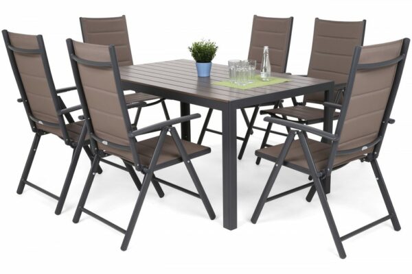 Home garden zahradní set ibiza se 6 židlemi a stolem 150 cm