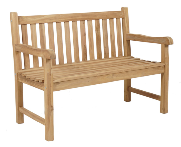 Zahradní 2-místná lavice s područkami je vyrobena z teakového dřeva a skvěle zapadne do venkovního prostředí zahrady i terasy. teakové dřevo se vyznačuje tvrdostí