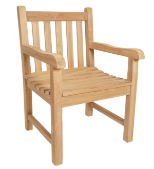 Zahradní židle s područkami je vyrobena z teakového dřeva a skvěle zapadne do venkovního prostředí zahrady i terasy. teakové dřevo se vyznačuje tvrdostí