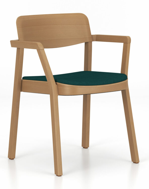 Nowy styl - dřevěná židle embla 4la lb w s čalouněným sedadlem  - židle na SEDI.cz