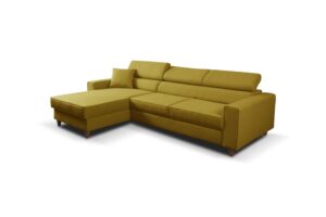 Furniture sobczak rohová sedací souprava nici - žlutá - levá  - Sedací soupravy