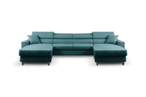 Furniture sobczak sedací souprava ve tvaru u nici bis - modrá  - Sedací soupravy