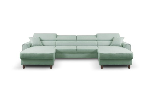 Furniture sobczak sedací souprava ve tvaru u nici bis - zelená  - Sedací soupravy