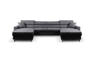 Furniture sobczak sedací souprava ve tvaru u nici bis - černá  - Sedací soupravy