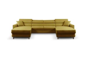 Furniture sobczak sedací souprava ve tvaru u nici bis - žlutá  - Sedací soupravy