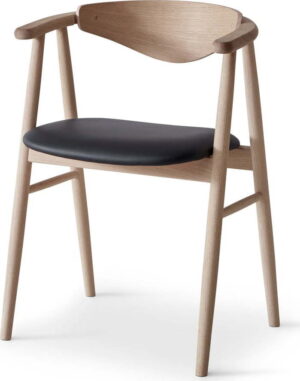 černá/přírodní kožená jídelní židle traditional – hammel furniture  - židle na SEDI.cz